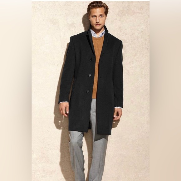 Calvin Klein Other - Calvin Klein Coat, Solid Plaza Cashmere-Blend Overcoat. Size: 42R (Large)